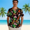 Baltimore Orioles Hawaiian Shirt - Flamingo Foliage Orange Green - Gift For Men, Women