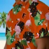 Baltimore Orioles Hawaiian Shirt - Flamingo Leaf Motif Orange - Gift For Men, Women