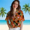Baltimore Orioles Hawaiian Shirt - Floral Pineapple Orange - Gift For Men, Women