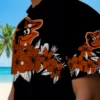 Baltimore Orioles Hawaiian Shirt - Hibiscus Stripe Orange Black - Gift For Men, Women