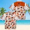 Baltimore Orioles Hawaiian Shirt - Palm Island Print Orange White - Gift For Men, Women