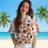Baltimore Orioles Hawaiian Shirt - Palm Island Print Orange White - Gift For Men, Women