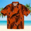 Baltimore Orioles Hawaiian Shirt - Palm Leaf Orange - Gift For Men, Women