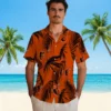 Baltimore Orioles Hawaiian Shirt - Palm Leaf Orange - Gift For Men, Women