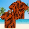 Baltimore Orioles Hawaiian Shirt - Palm Leaf Orange - Gift For Men, Women