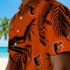 Baltimore Orioles Hawaiian Shirt - Palm Leaf Orange - Gift For Men, Women