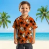 Baltimore Orioles Hawaiian Shirt - Palm Tree Flower Orange - Gift For Men, Women
