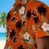 Baltimore Orioles Hawaiian Shirt - Palm Tree Flower Orange - Gift For Men, Women