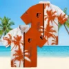 Baltimore Orioles Hawaiian Shirt - Palm Trees Orange White - Gift For Men, Women