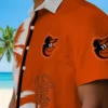 Baltimore Orioles Hawaiian Shirt - Palm Trees Orange White - Gift For Men, Women