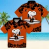 Baltimore Orioles Hawaiian Shirt - Snoopy Surf Orange White - Gift For Men, Women
