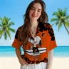 Baltimore Orioles Hawaiian Shirt - Snoopy Surf Orange White - Gift For Men, Women