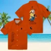 Baltimore Orioles Hawaiian Shirt - Sunset Palms Orange White - Gift For Men, Women