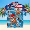 Baltimore Orioles Hawaiian Shirt - Surfing Santa Blue - Gift For Men, Women