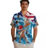 Baltimore Orioles Hawaiian Shirt - Surfing Santa Blue - Gift For Men, Women