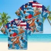 Baltimore Orioles Hawaiian Shirt - Surfing Santa Blue - Gift For Men, Women