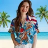 Baltimore Orioles Hawaiian Shirt - Surfing Santa Blue - Gift For Men, Women