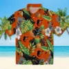 Baltimore Orioles Hawaiian Shirt - Toucan Hibiscus Pineapple Orange Green - Gift For Men, Women