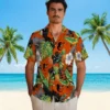 Baltimore Orioles Hawaiian Shirt - Toucan Hibiscus Pineapple Orange Green - Gift For Men, Women