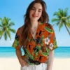 Baltimore Orioles Hawaiian Shirt - Toucan Hibiscus Pineapple Orange Green - Gift For Men, Women