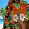 Baltimore Orioles Hawaiian Shirt - Toucan Hibiscus Pineapple Orange Green - Gift For Men, Women