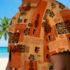 Baltimore Orioles Hawaiian Shirt - Tribal Symbols Orange - Gift For Men, Women