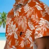 Baltimore Orioles Hawaiian Shirt - Tropical Leaf Orange White - Gift For Men, Women