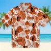 Baltimore Orioles Hawaiian Shirt - Tropical Plants Orange White - Gift For Men, Women