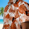 Baltimore Orioles Hawaiian Shirt - Tropical Plants Orange White - Gift For Men, Women