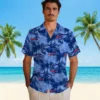 Buffalo Bills Hawaiian Shirt � Coastal Palms Blue, Casual Button Down For Men & Women