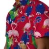 Buffalo Bills Hawaiian Shirt � Flamingo Foliage Blue Green, Casual Button Down For Men & Women