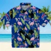 Buffalo Bills Hawaiian Shirt � Flamingo Leaves Blue, Casual Button Down For Men & Women