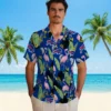 Buffalo Bills Hawaiian Shirt � Flamingo Leaves Blue, Casual Button Down For Men & Women