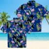 Buffalo Bills Hawaiian Shirt � Flamingo Leaves Blue, Casual Button Down For Men & Women