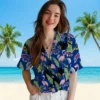 Buffalo Bills Hawaiian Shirt � Flamingo Leaves Blue, Casual Button Down For Men & Women