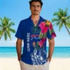 Buffalo Bills Hawaiian Shirt � Floral Polynesian Blue, Casual Button Down For Men & Women