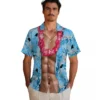 Carolina Panthers Hawaiian Shirt � Chest Illusion Blue, Casual Button Down For Men & Women
