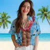 Carolina Panthers Hawaiian Shirt � Chest Illusion Blue, Casual Button Down For Men & Women