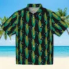 Carolina Panthers Hawaiian Shirt � Corn Motifs Black Green, Casual Button Down For Men & Women