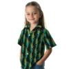 Carolina Panthers Hawaiian Shirt � Corn Motifs Black Green, Casual Button Down For Men & Women