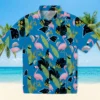 Carolina Panthers Hawaiian Shirt � Flamingo Leaves Blue, Casual Button Down For Men & Women