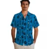 Carolina Panthers Hawaiian Shirt � Framed Floral Blue, Casual Button Down For Men & Women