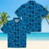 Carolina Panthers Hawaiian Shirt � Framed Floral Blue, Casual Button Down For Men & Women