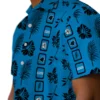 Carolina Panthers Hawaiian Shirt � Framed Floral Blue, Casual Button Down For Men & Women