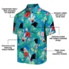 Carolina Panthers Hawaiian Shirt � Custom Hibiscus Blossoms Blue, Casual Button Down For Men & Women