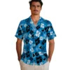 Carolina Panthers Hawaiian Shirt � Tropical Floral Pattern, Casual Button Down For Men & Women