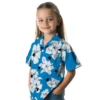 Carolina Panthers Hawaiian Shirt � Hibiscus Blooms Blue White, Casual Button Down For Men & Women