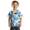 Carolina Panthers Hawaiian Shirt � Hibiscus Palm Leaves Blue White, Casual Button Down For Men & Women