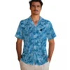 Carolina Panthers Hawaiian Shirt � Leafy Pattern Blue, Casual Button Down For Men & Women