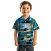 Carolina Panthers Hawaiian Shirt � Palm Horizon Blue, Casual Button Down For Men & Women